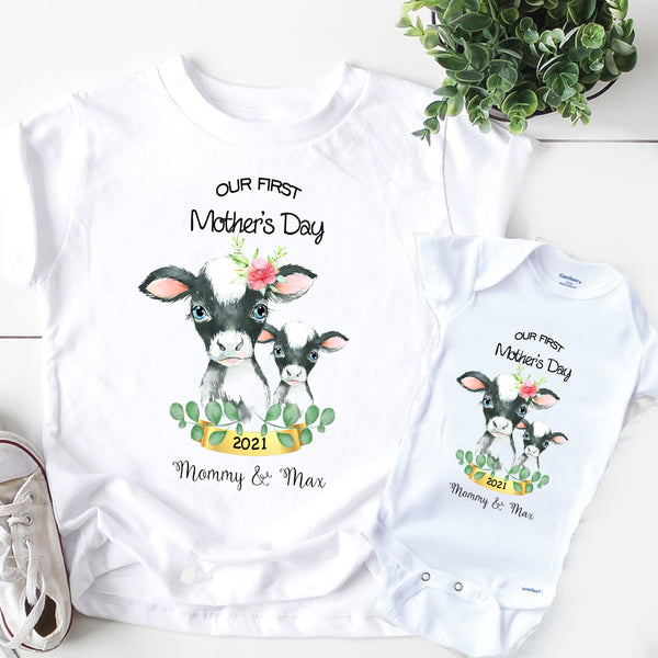 Custom First Mother's Day Unisex Heavy Cotton Tee